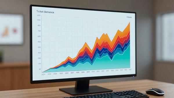 Registration dashboard showing a dynamic pricing curve tracking ticket demand over time
